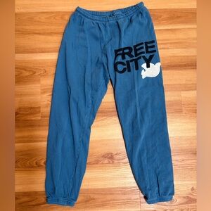 Free City Teal Blue Joggers